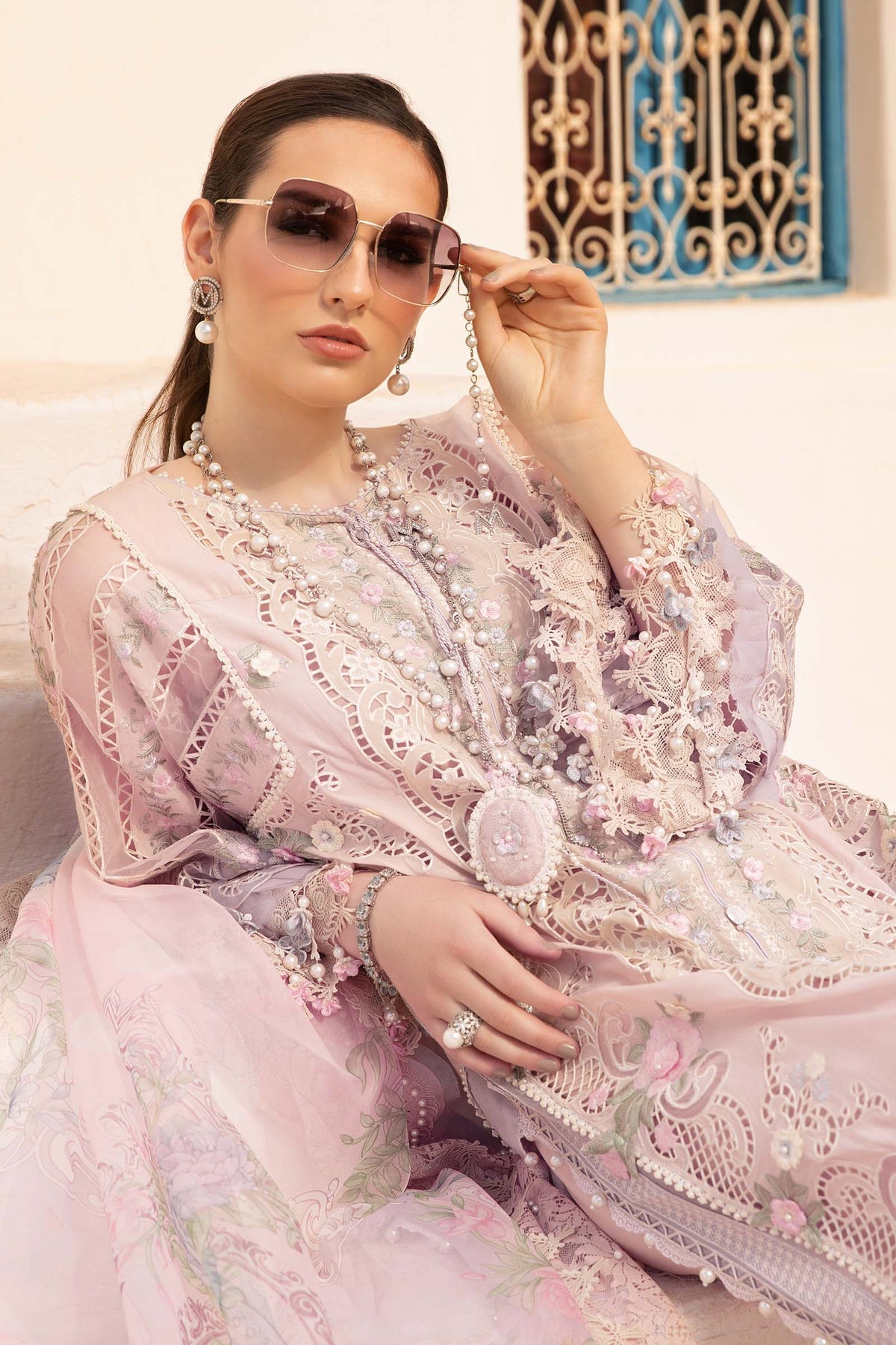 Maria. B 03 Piece Unstitched Printed Embroidered Lawn Suit - D-2406-A