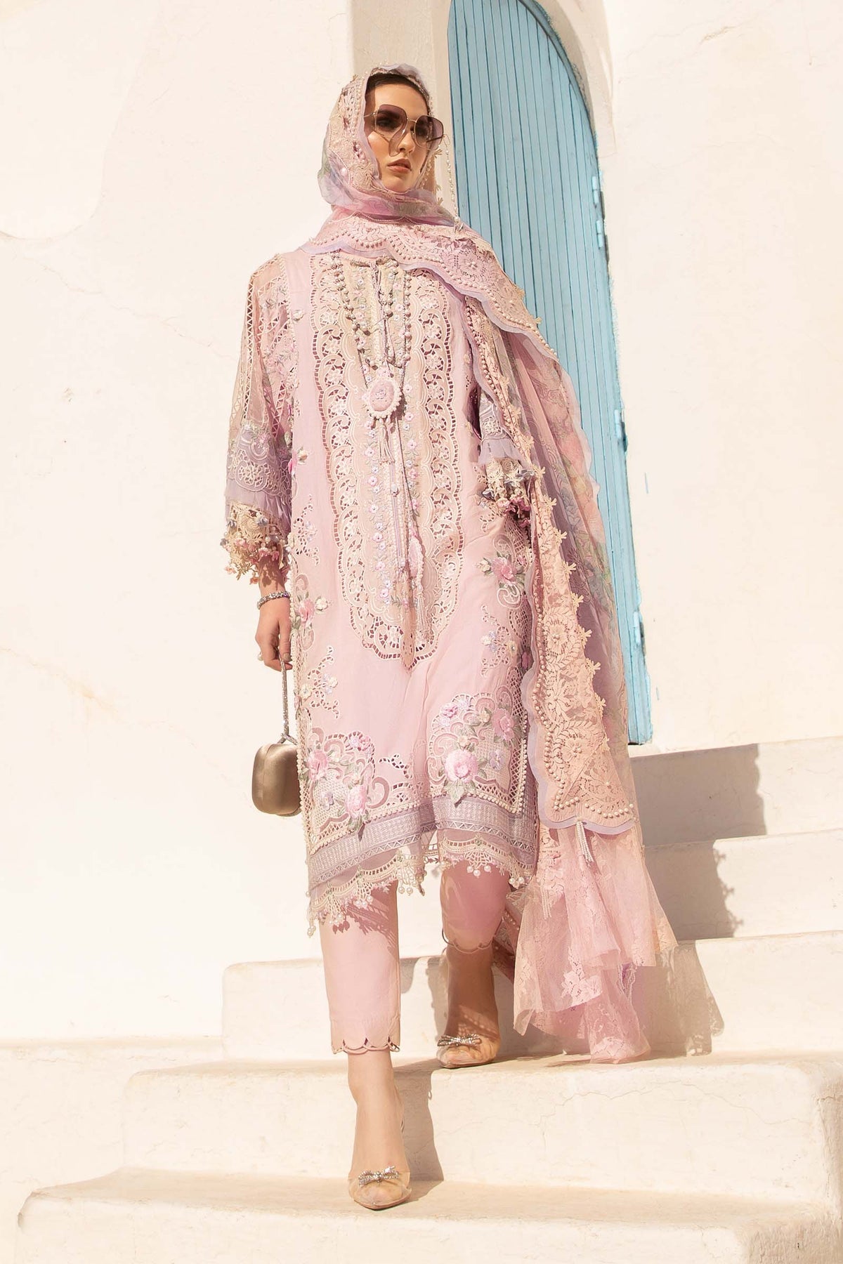 Maria. B 03 Piece Unstitched Printed Embroidered Lawn Suit - D-2406-A