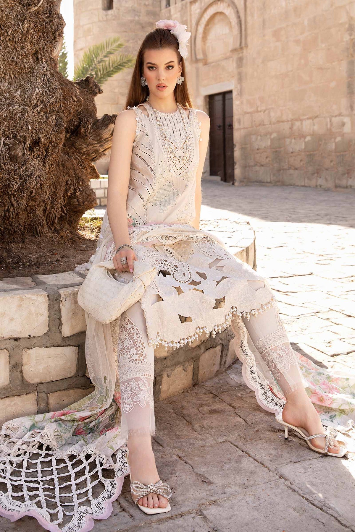 Maria. B 03 Piece Unstitched Printed Embroidered Lawn Suit - D-2407-A