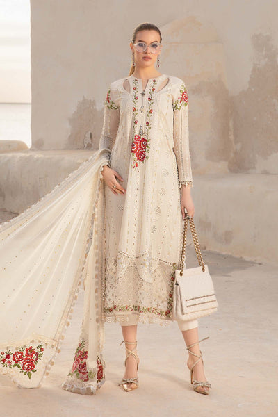 Maria. B 03 Piece Unstitched Printed Embroidered Lawn Suit - D-2412-A