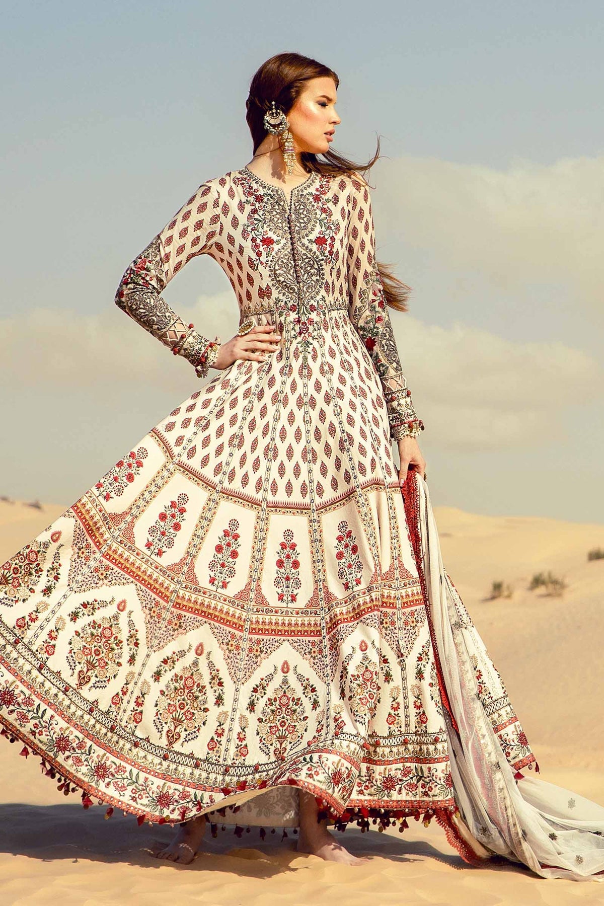 Maria. B 03 Piece Unstitched Printed Embroidered Lawn Suit - D-2413-A