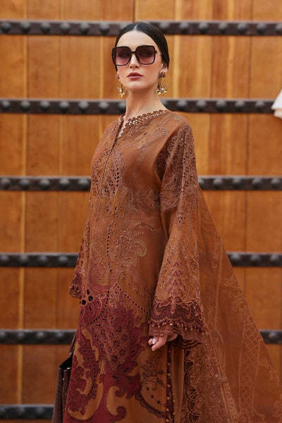 Maria. B 3 Piece Unstitched Embroidered Paper Cotton Suit - D-2501-B