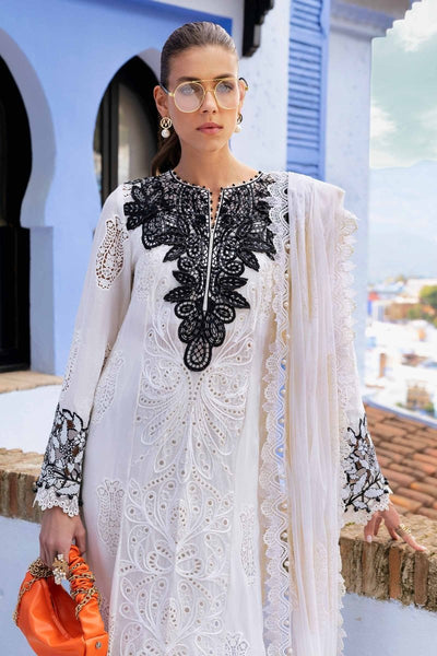 Maria. B 3 Piece Unstitched Embroidered Paper Cotton Suit - D-2505-A