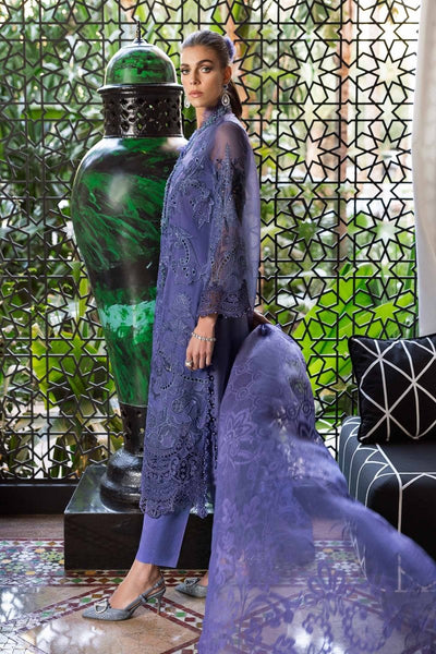 Maria. B 3 Piece Unstitched Embroidered Organza Suit - D-2506-B