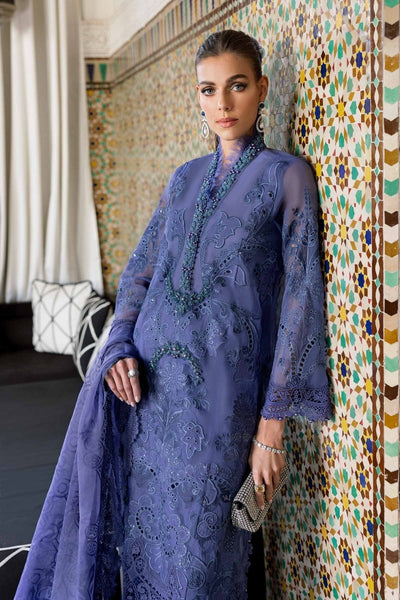 Maria. B 3 Piece Unstitched Embroidered Organza Suit - D-2506-B