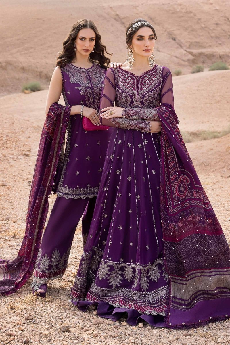 Maria. B 3 Piece Unstitched Embroidered Net Suit - D-2507-B