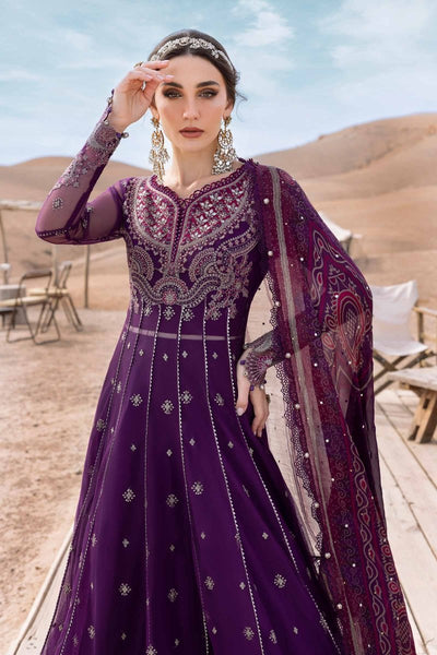 Maria. B 3 Piece Unstitched Embroidered Net Suit - D-2507-B