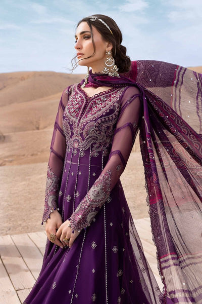 Maria. B 3 Piece Unstitched Embroidered Net Suit - D-2507-B