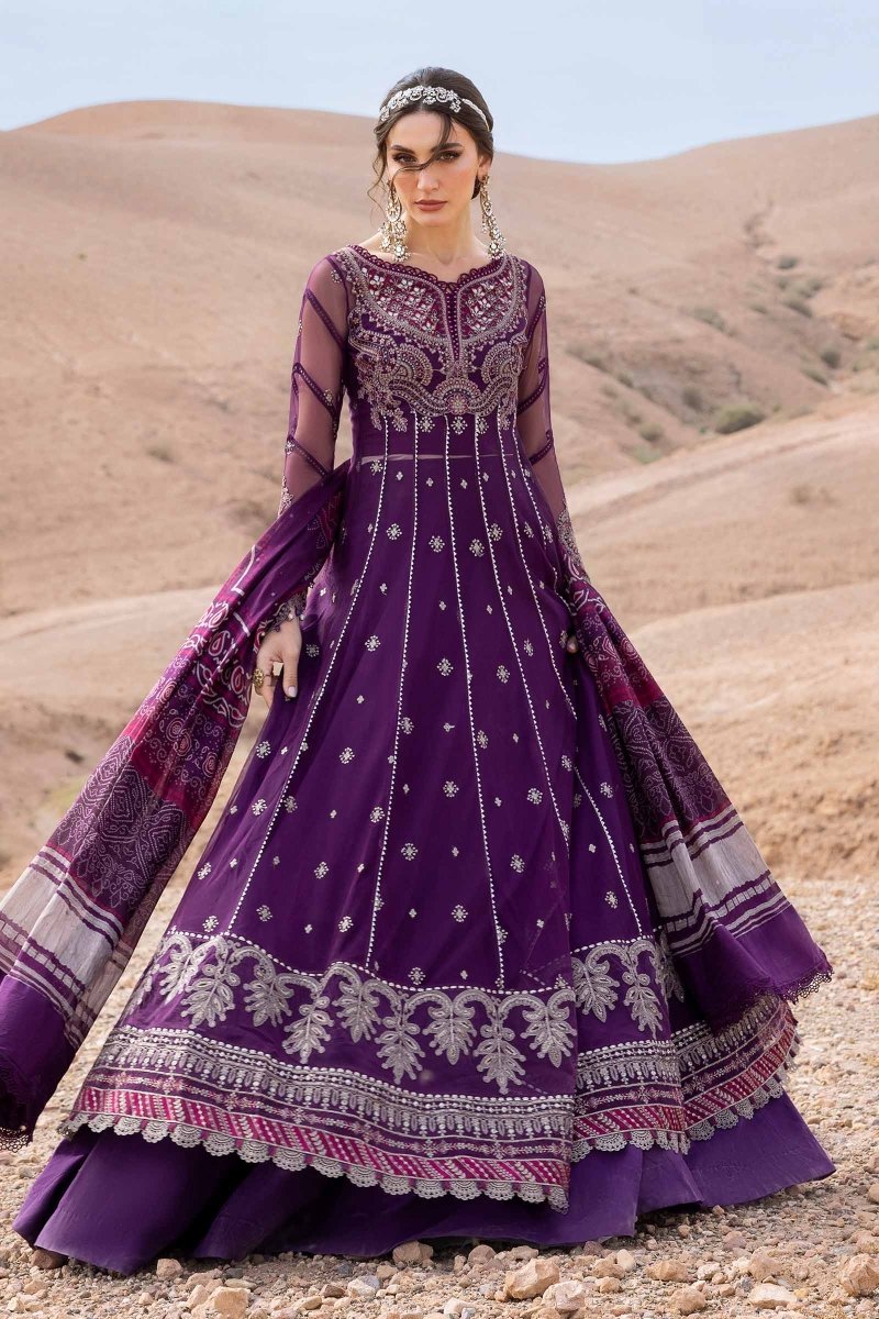 Maria. B 3 Piece Unstitched Embroidered Net Suit - D-2507-B