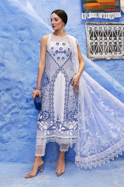 Maria. B 3 Piece Unstitched Embroidered Paper Cotton Suit - D-2510-A