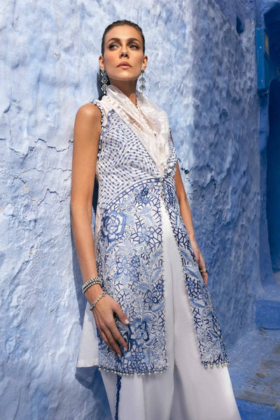 Maria. B 3 Piece Unstitched Embroidered Paper Cotton Suit - D-2510-A