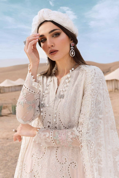 Maria. B 3 Piece Unstitched Embroidered Dobby Lawn Suit - D-2515-A