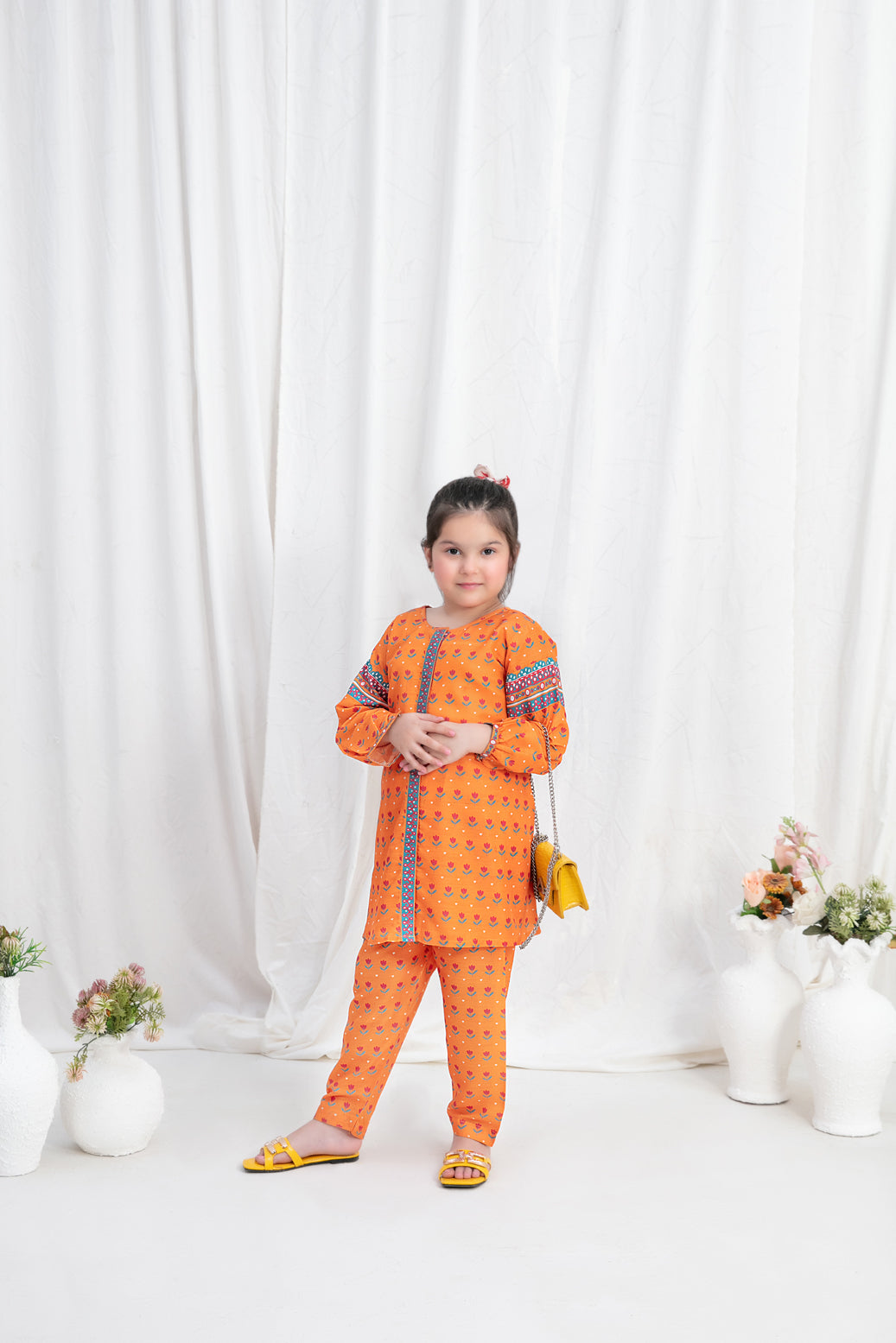 Tawakkal Fabrics 02 Piece Kid's Collection Digital Printed Swiss Suit - D-2574