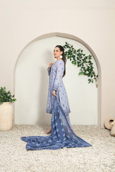 Tawakkal Fabrics 3 Piece Stitched Embroidered Digital Printed Lawn Suit - D-2780