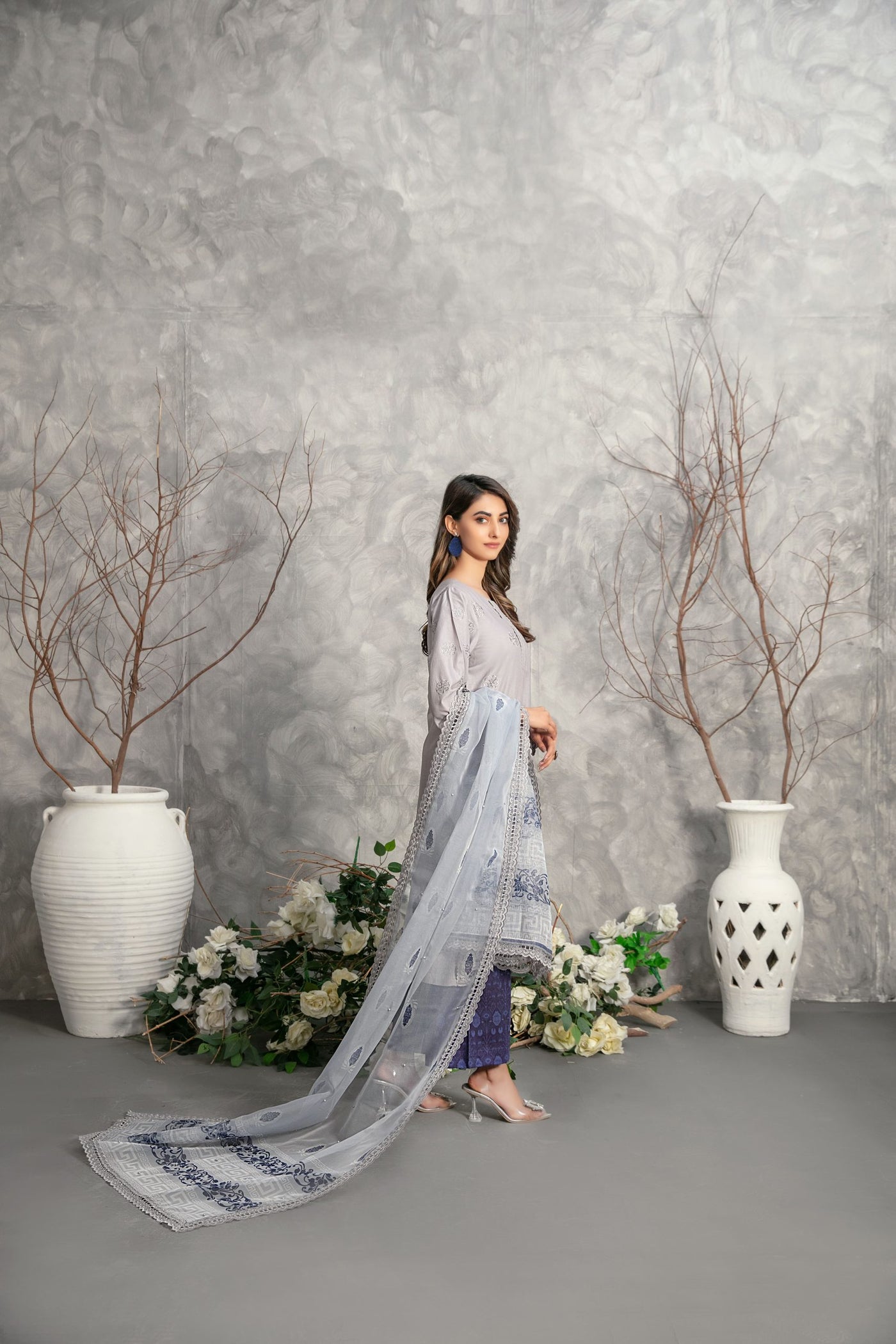 Tawakkal Fabrics 3 Piece Stitched Heavy Schiffli Embroidered Lawn Suit - D-2931