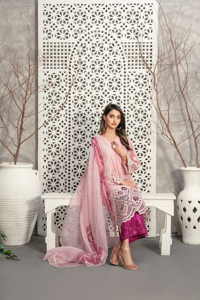 Tawakkal Fabrics 3 Piece Stitched Heavy Schiffli Embroidered Lawn Suit - D-2932