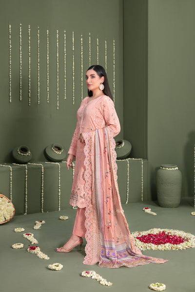 Tawakkal Fabrics 3 Piece Stitched Embroidered Digital Printed Lawn Suit - D-3062