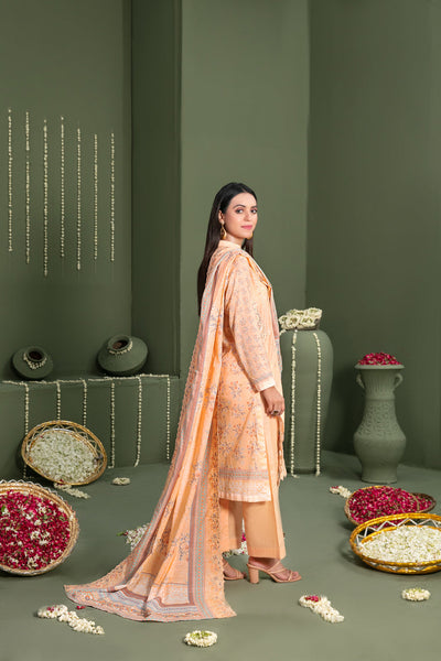 Tawakkal Fabrics 3 Piece Stitched Embroidered Digital Printed Lawn Suit - D-3067