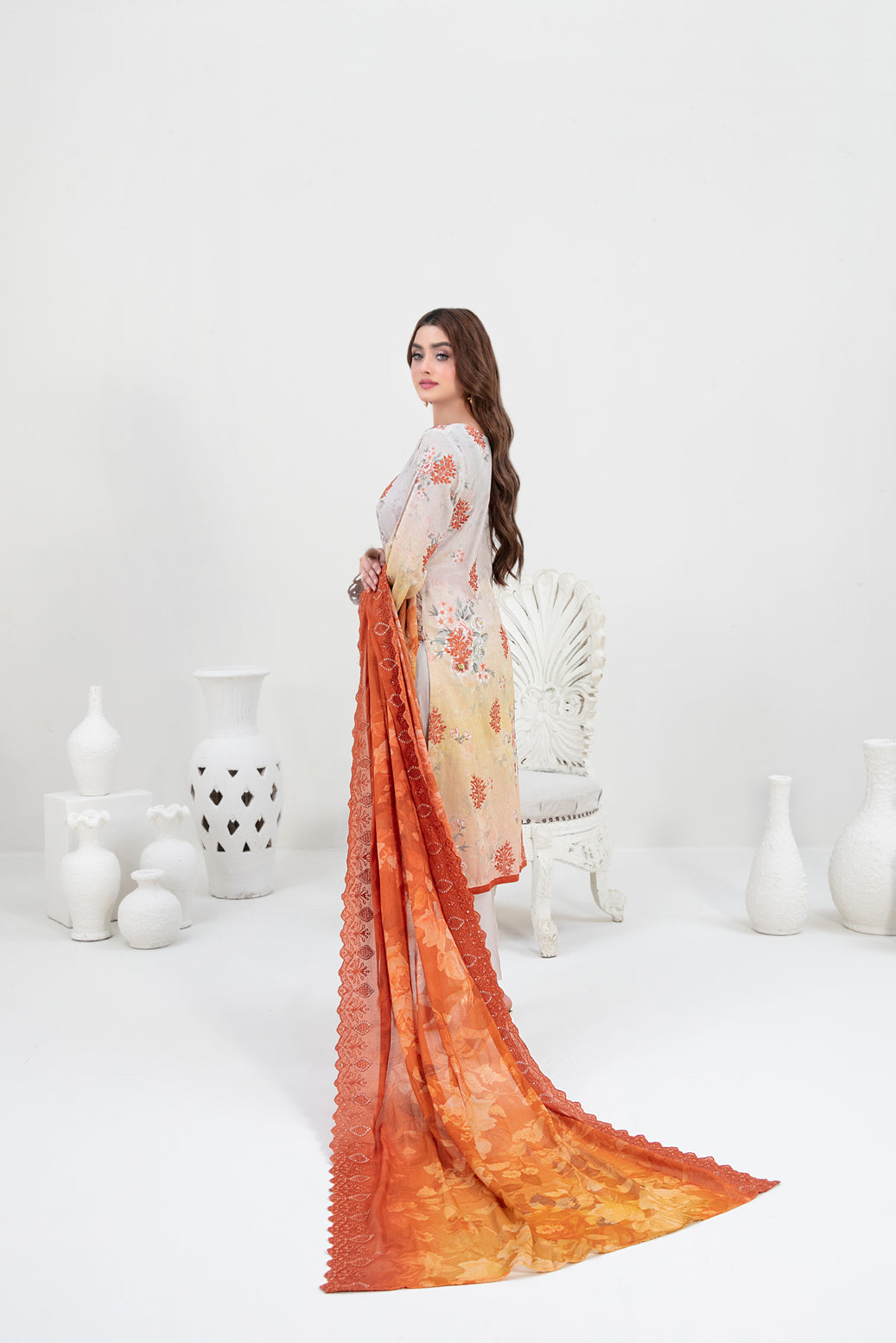 Tawakkal Fabrics 3 Piece Stitched Embroidered Digital Printed Lawn Suit - D-3151