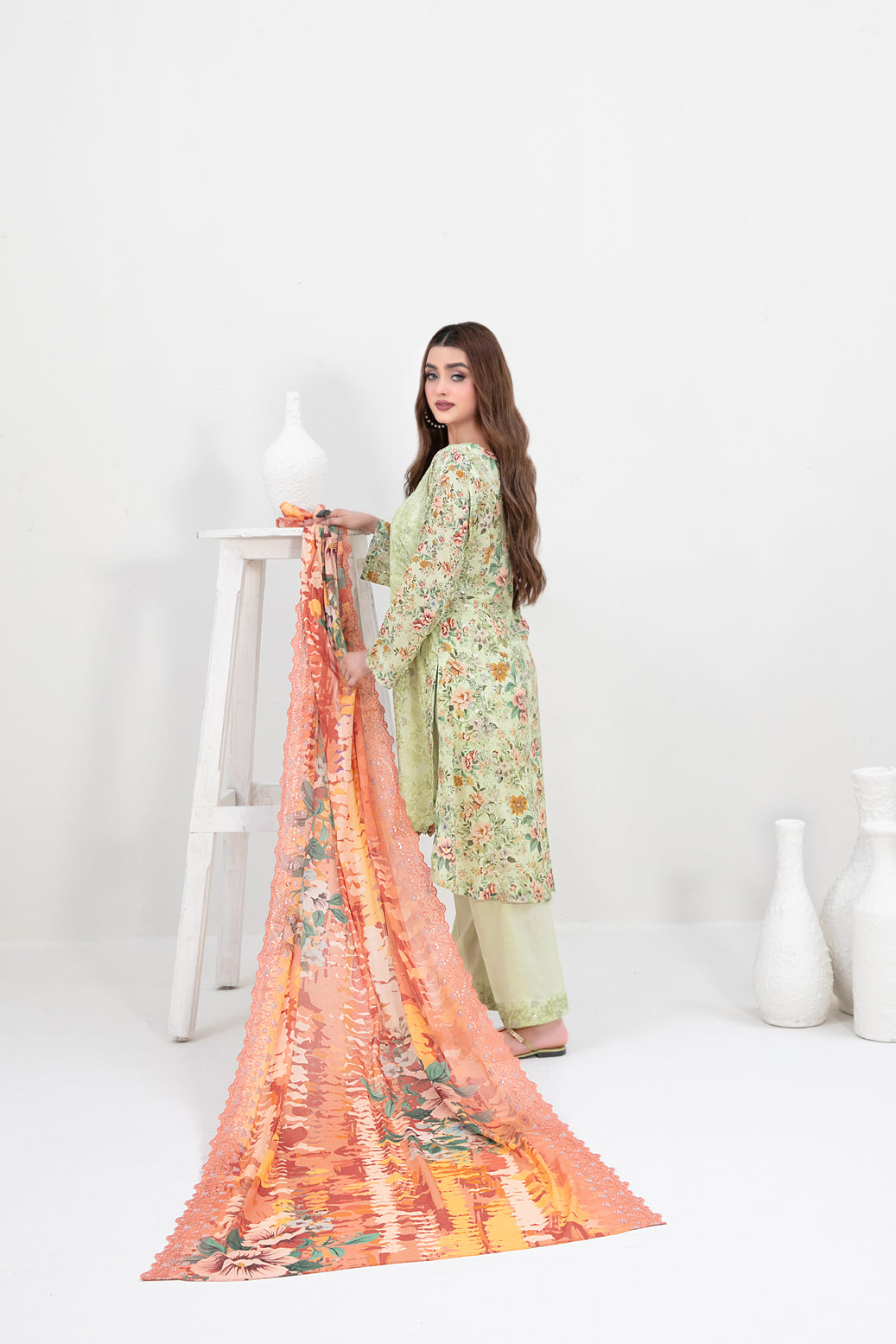 Tawakkal Fabrics 3 Piece Stitched Embroidered Digital Printed Lawn Suit - D-3157