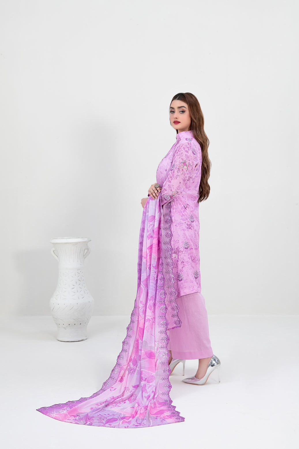 Tawakkal Fabrics 3 Piece Stitched Embroidered Digital Printed Lawn Suit - D-3159