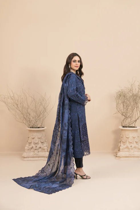 Tawakkal Fabrics 3 Piece Stitched Embroidered Digital Printed Lawn Suit - D-3183