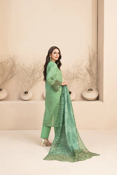 Tawakkal Fabrics 3 Piece Stitched Embroidered Digital Printed Lawn Suit - D-3185
