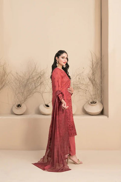 Tawakkal Fabrics 3 Piece Stitched Embroidered Digital Printed Lawn Suit - D-3188