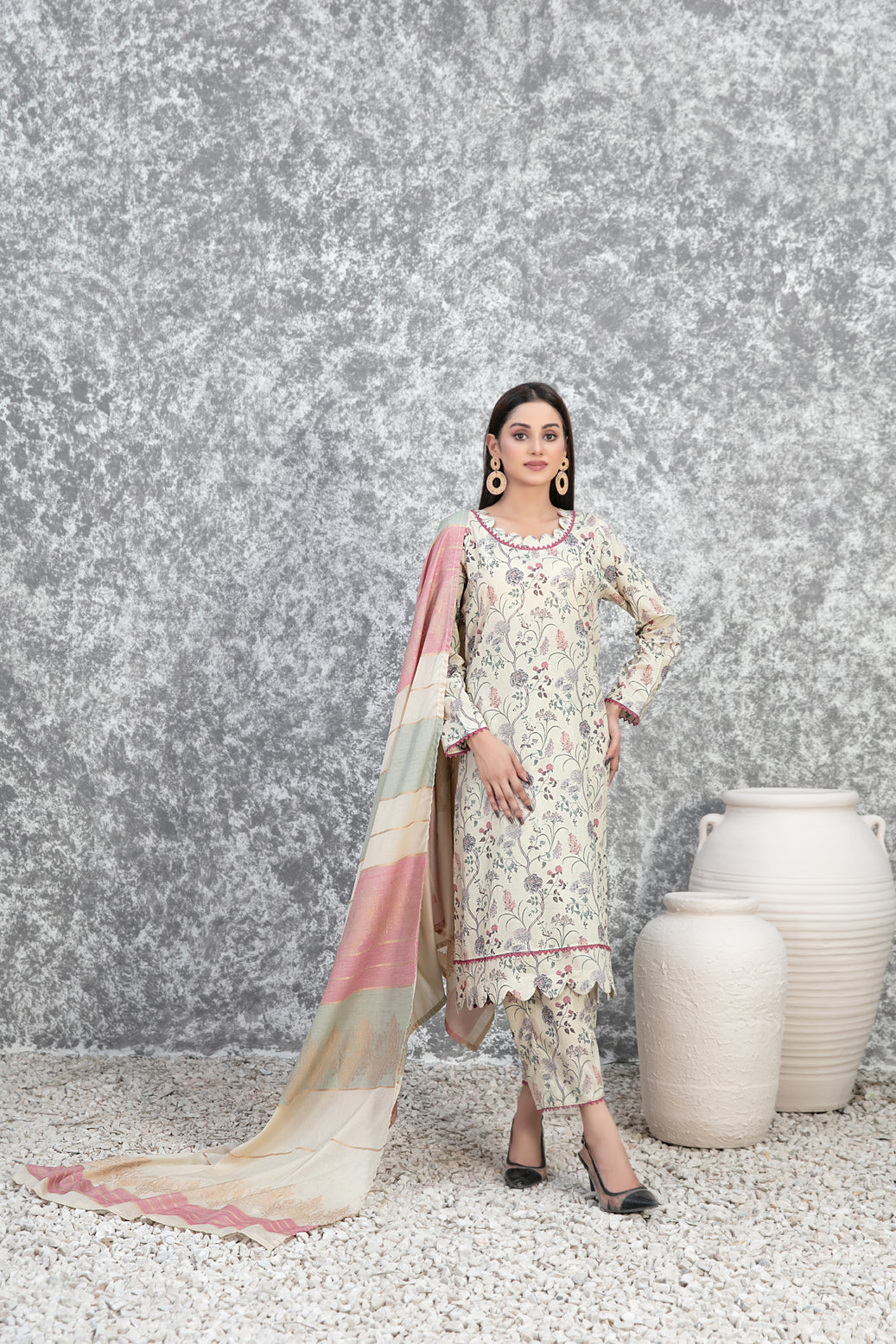 Tawakkal Fabrics 3 Piece Stitched Digital Printed Lawn Suit - D-3494