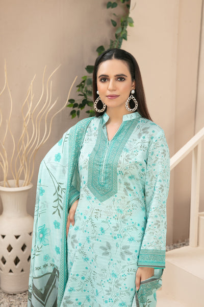 Tawakkal Fabrics 3 Piece Stitched Digital Printed Slub Lawn Suit - D-3597