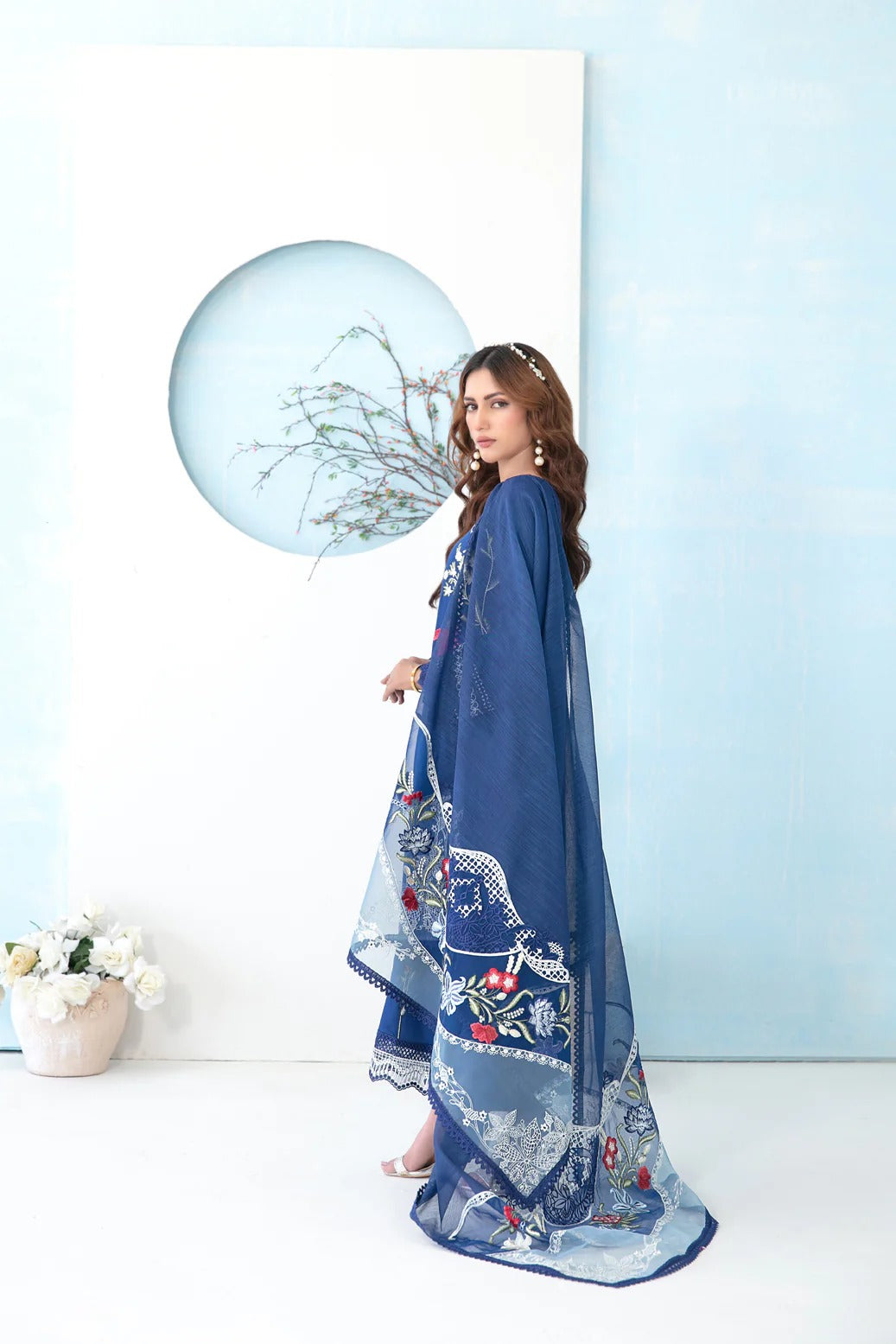 Tawakkal Fabrics 3 Piece Stitched Fancy Embroidered Belgian Viscose Suit - D-3625