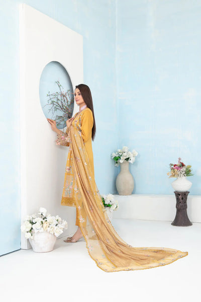 Tawakkal Fabrics 3 Piece Stitched Fancy Embroidered Belgian Viscose Suit - D-3628