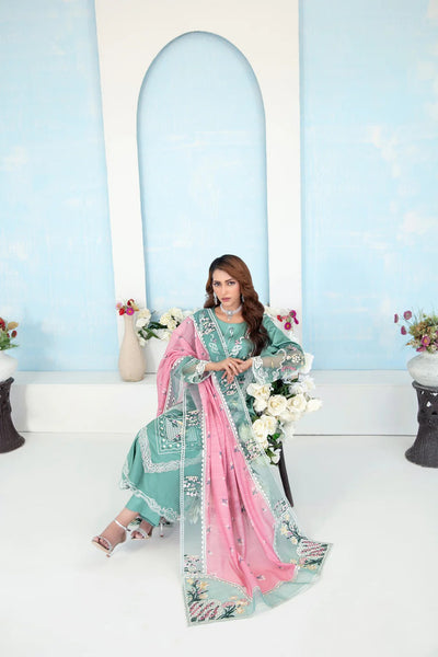 Tawakkal Fabrics 3 Piece Stitched Fancy Embroidered Belgian Viscose Suit - D-3629