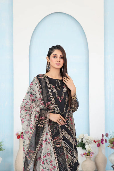 Tawakkal Fabrics 3 Piece Stitched Fancy Embroidered Belgian Viscose Suit - D-3630