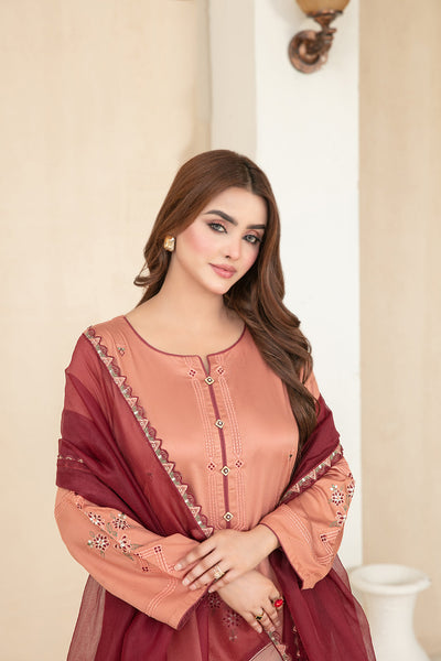 Tawakkal Fabrics 3 Piece Stitched Fancy Embroidered Belgian Viscose Suit - D-3710