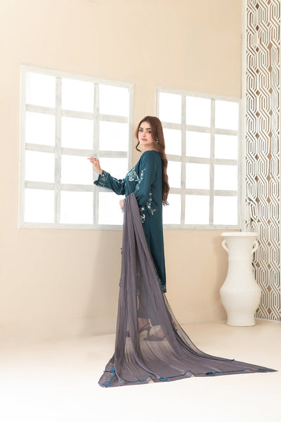 Tawakkal Fabrics 3 Piece Stitched Fancy Embroidered Belgian Viscose Suit - D-3711