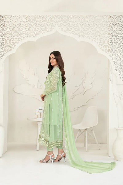 Tawakkal Fabrics 3 Piece Stitched Fancy Embroidered Chiffon Suit - D-3739