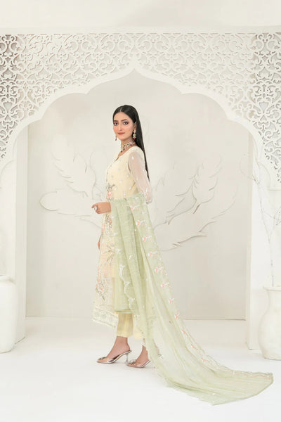 Tawakkal Fabrics 3 Piece Stitched Fancy Embroidered Chiffon Suit - D-3742