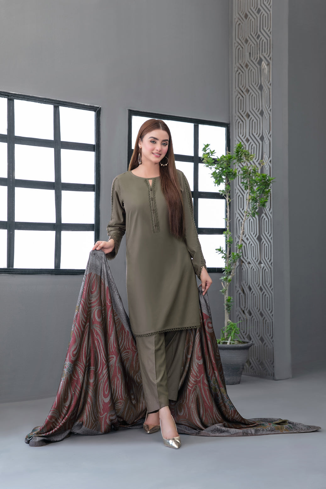 Tawakkal Fabrics 3 Piece Stitched Printed Staple Suit - D- 3775