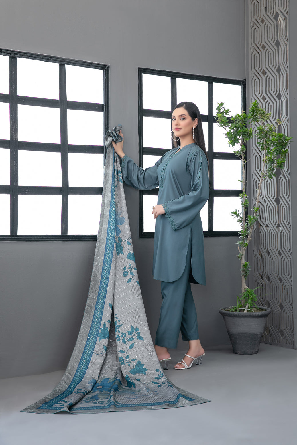 Tawakkal Fabrics 3 Piece Stitched Printed Staple Suit - D- 3776