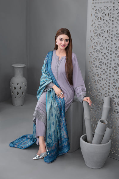 Tawakkal Fabrics 3 Piece Stitched Printed Staple Suit - D- 3781