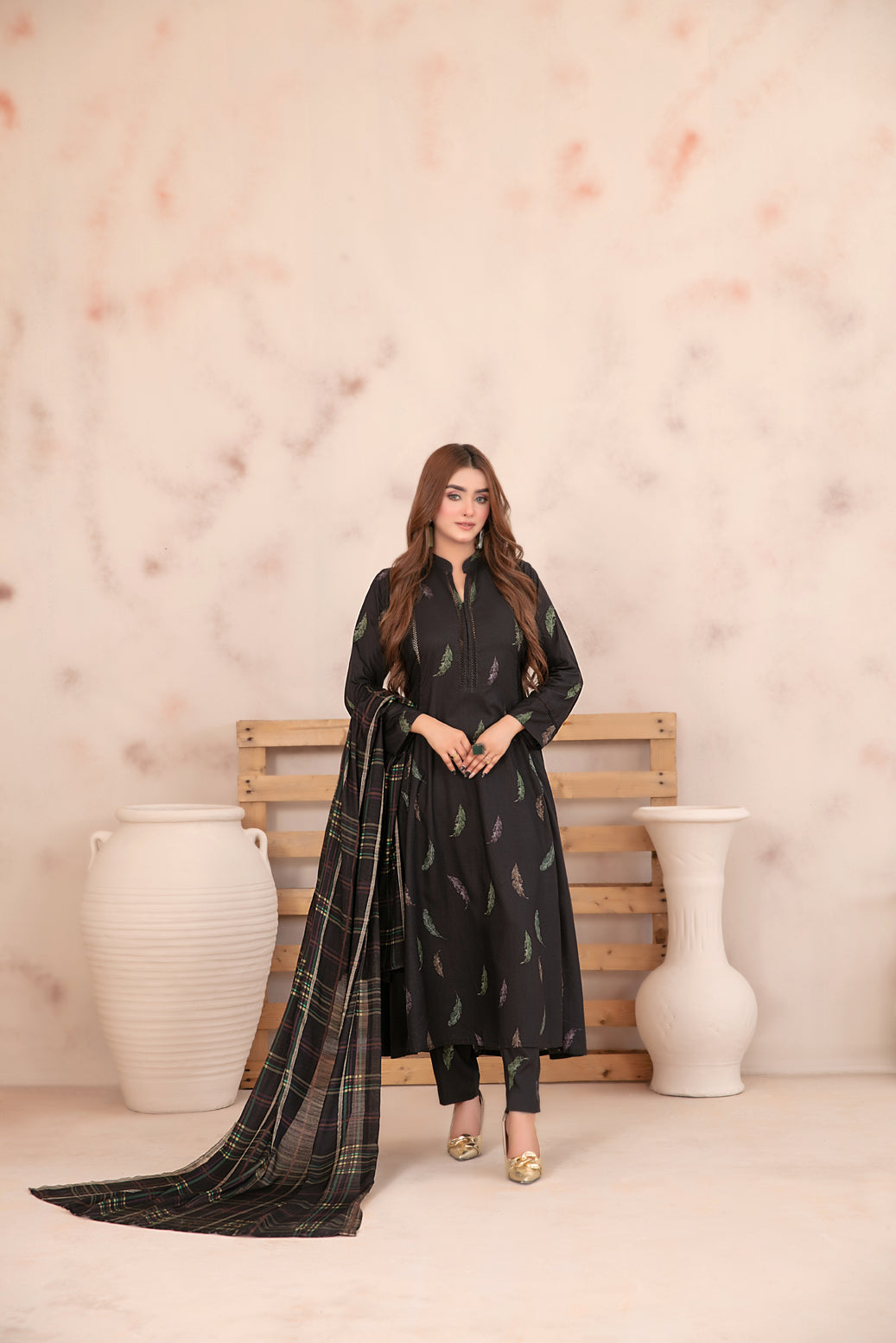 Tawakkal Fabrics 3 Piece Stitched Digital Printed Staple Suit - D-3785