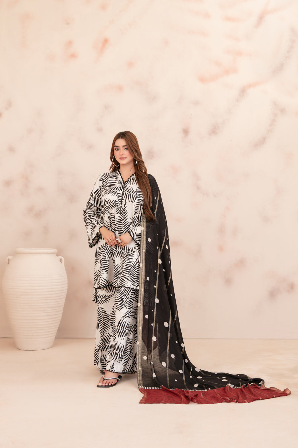 Tawakkal Fabrics 3 Piece Stitched Digital Printed Staple Suit - D-3787