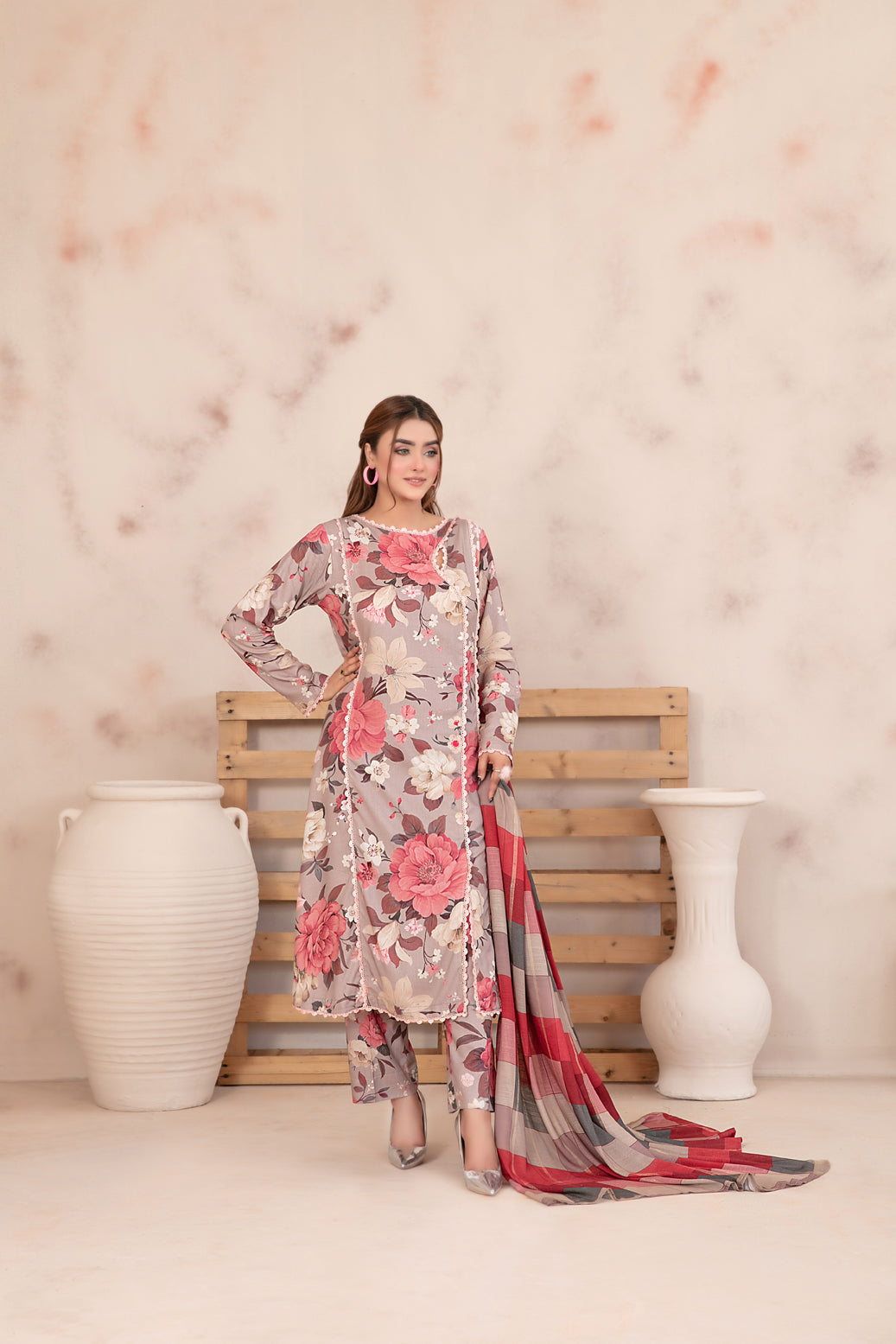 Tawakkal Fabrics 3 Piece Stitched Digital Printed Staple Suit - D-3788