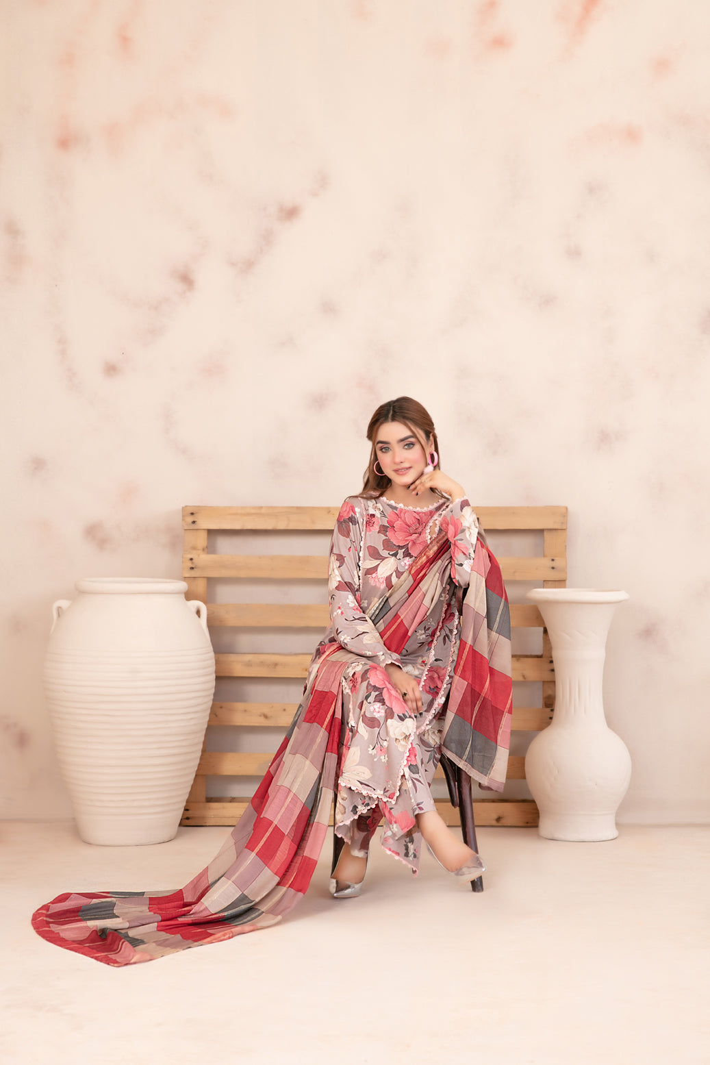 Tawakkal Fabrics 3 Piece Stitched Digital Printed Staple Suit - D-3788