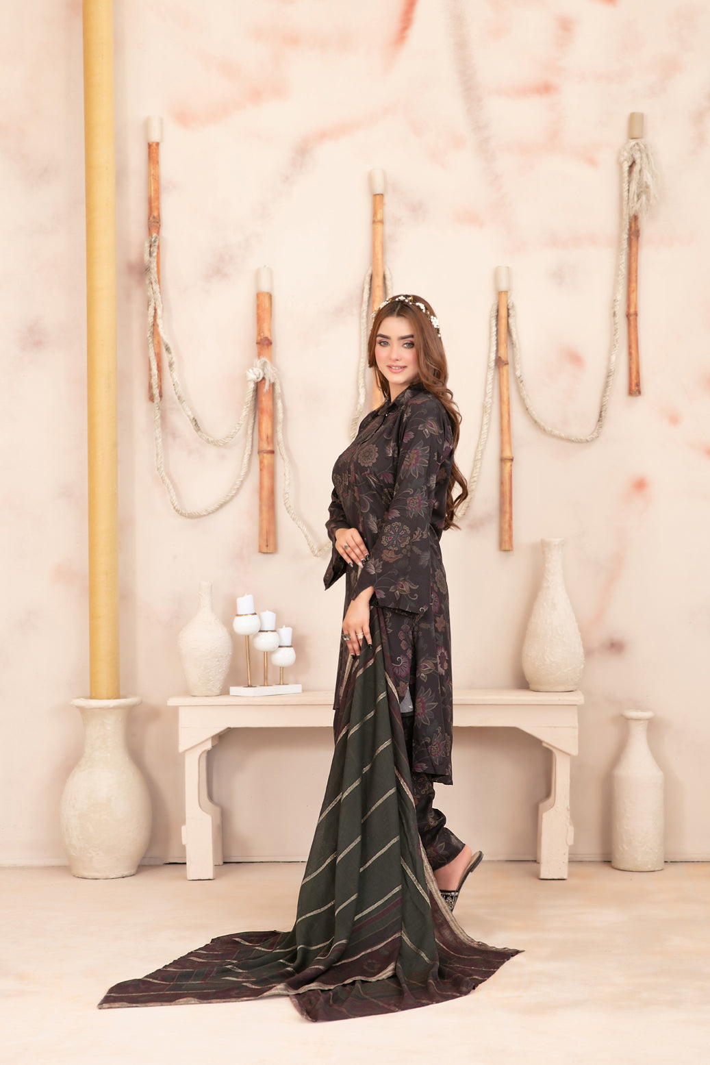 Tawakkal Fabrics 3 Piece Stitched Digital Printed Staple Suit - D-3789