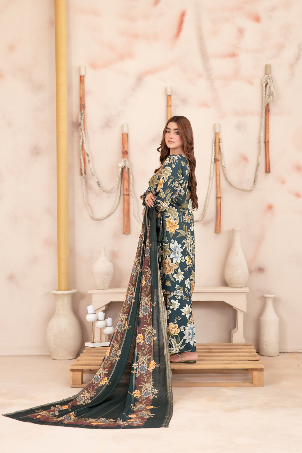 Tawakkal Fabrics 3 Piece Stitched Digital Printed Staple Suit - D-3790