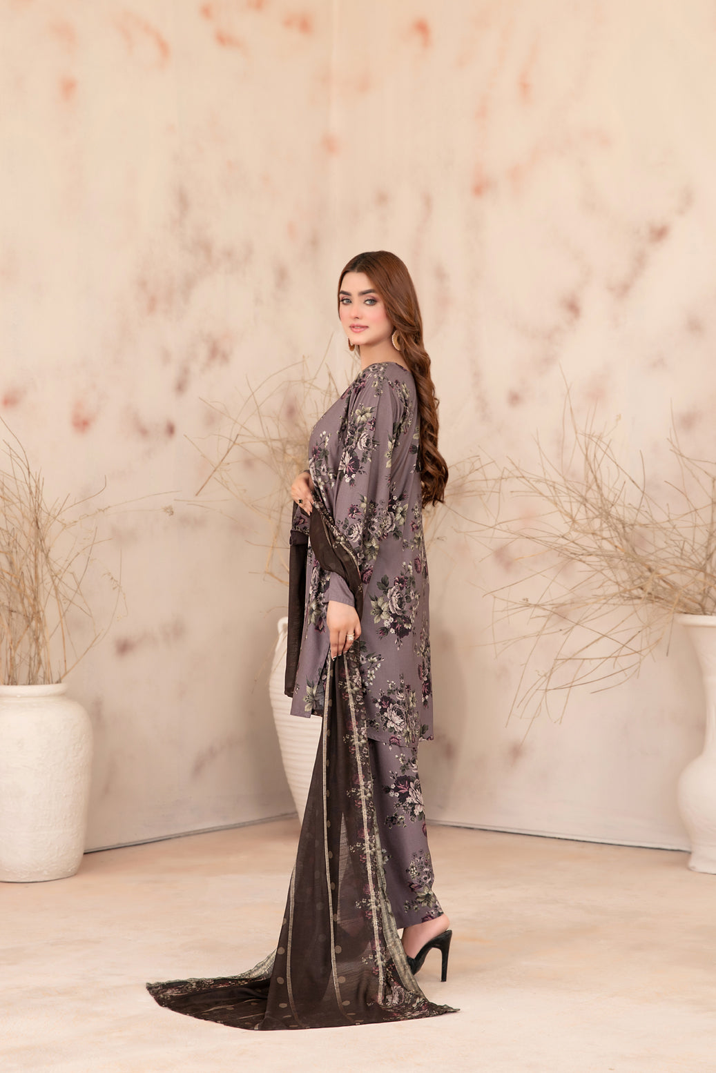 Tawakkal Fabrics 3 Piece Stitched Digital Printed Staple Suit - D-3791