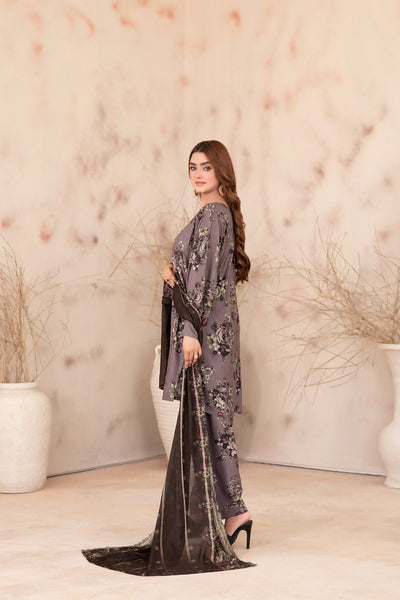 Tawakkal Fabrics 3 Piece Stitched Digital Printed Staple Suit - D-3791