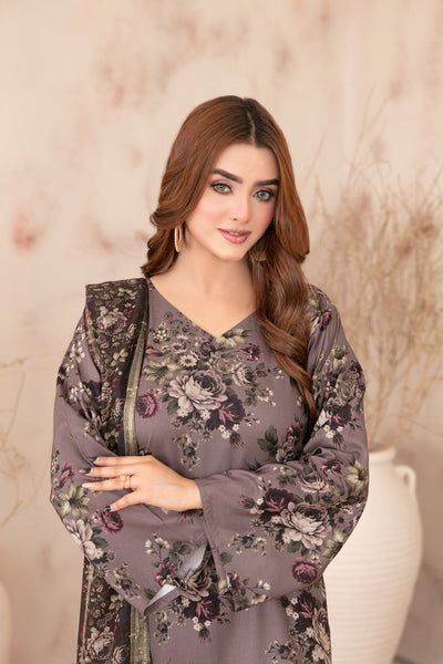 Tawakkal Fabrics 3 Piece Stitched Digital Printed Staple Suit - D-3791